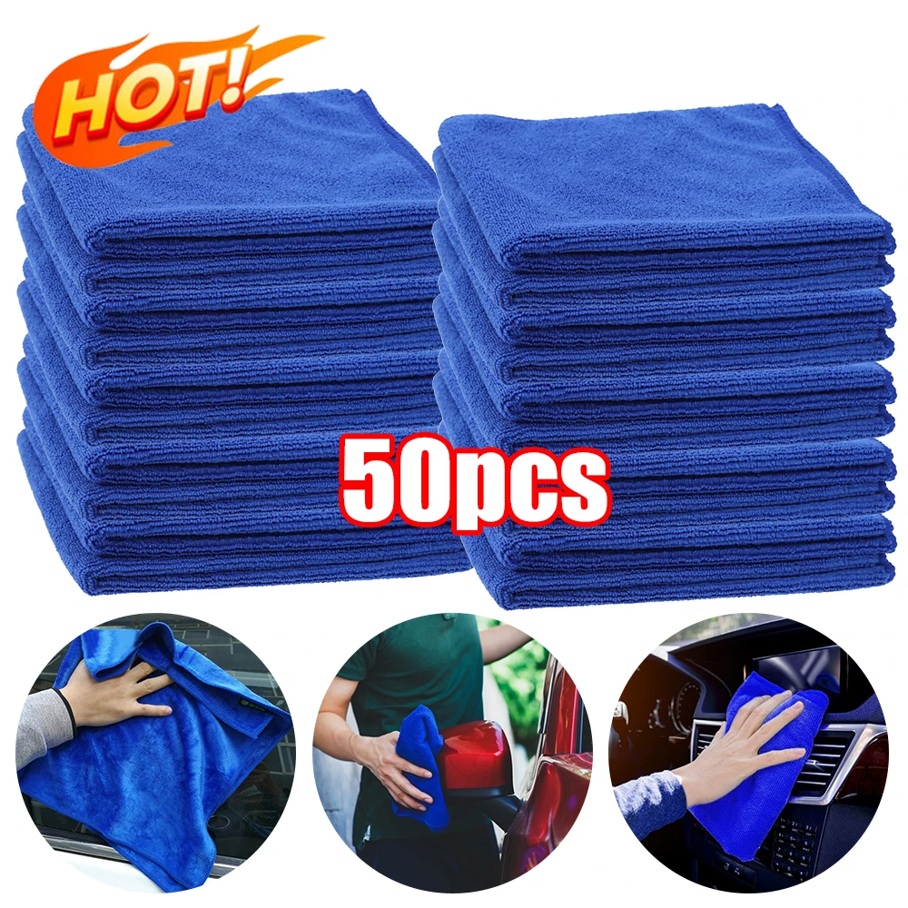 25/50Pcs Microfiber Cleaning Cloths